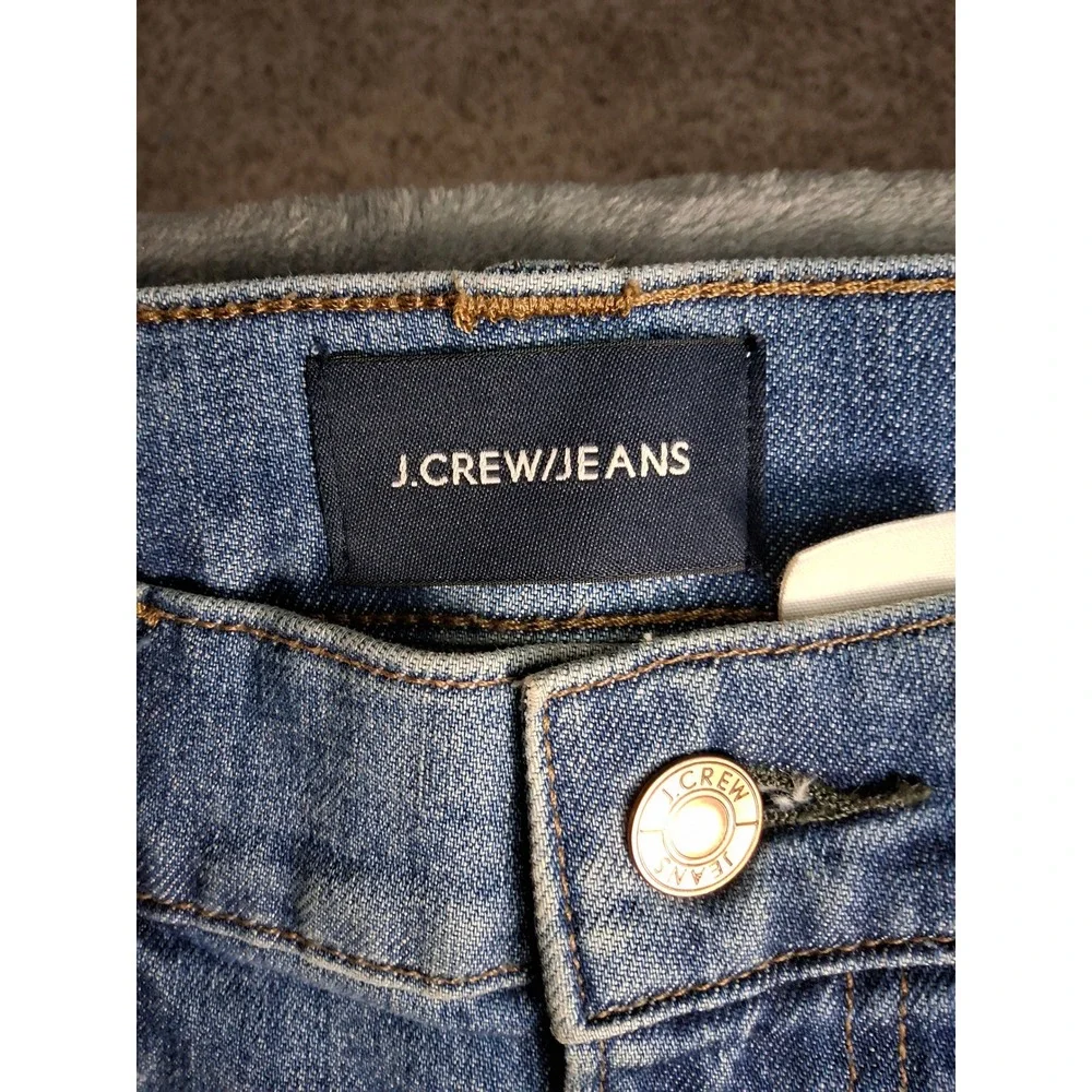 J.Crew Mens Distressed Light Wash‎ Straight Leg Denim Jeans Blue